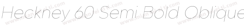 Heckney 60 Semi Bold Oblique字体转换